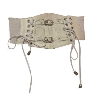 Elegant White Corset Belt